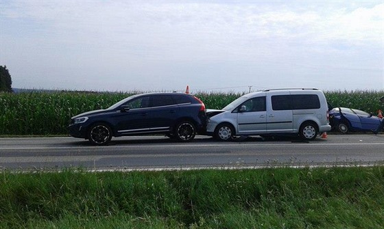 Nehoda na silnici I/3 nedaleko eských Budjovic.