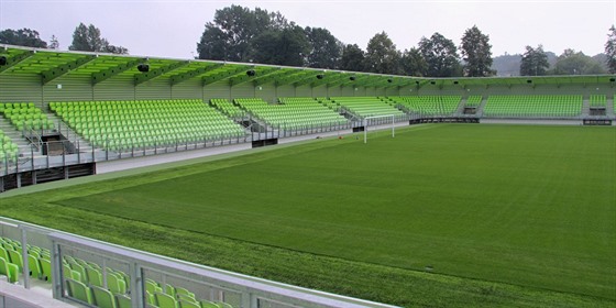 Nový fotbalový stadion v Karviné.