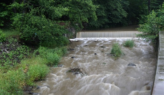 Pívalové det v Olomouckém kraji zvedly hladiny ek jen krátkodob (na snímku eka Bystice), problém s nízkými stavy vody ale tém vbec nezlepily.
