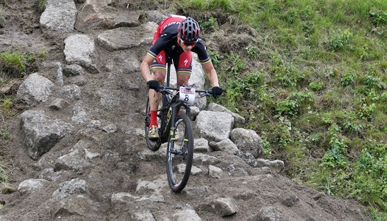Jaroslav Kulhavý na mistrovství republiky v cross country na horských kolech