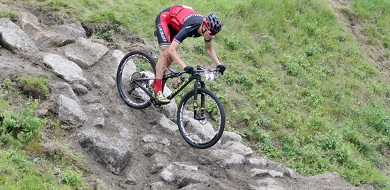 Jaroslav Kulhavý na mistrovství republiky v cross country na horských kolech