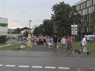 Evakuace budov nedaleko mnichovského obchodního centra Olympia (22. ervence...