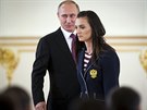 Ruský prezident Vladimir Putin a tykaka Jelena Isinbajevová.