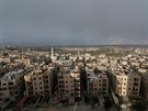 Následky ervencového bombardování Aleppa.