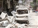 Následky červencového bombardování Aleppa.