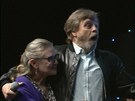 Mark Hamill a Carrie Fisherová na londýnském setkání celebrit Hvzdných válek