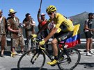 Chris Froome bhem sedmnácté etapy Tour de France.