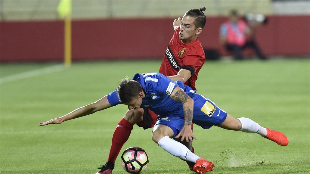Momentka z utkání Admira Mödling - Slovan Liberec.