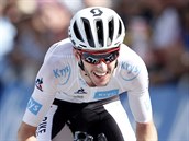 Adam Yates m do cle asovky v 18. etap Tour de France.
