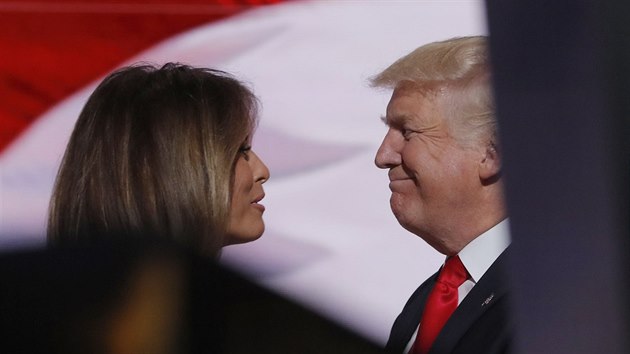 Melania Trump se svm manelem na republiknskm konventu. (18. ervence 2016)