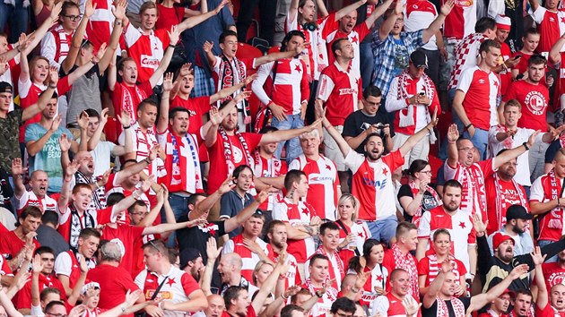 Fanouci Slavie povzbuzuj svj tm v odvet s Levadi Tallinn.