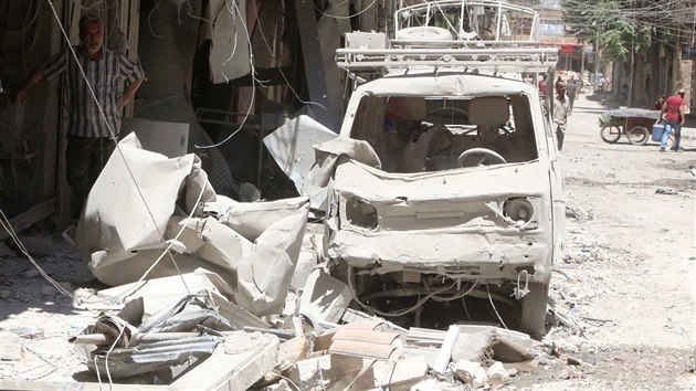 N�sledky �ervencov�ho bombardov�n� Aleppa.