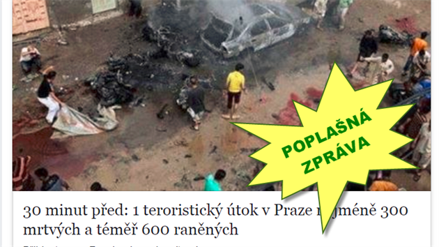 Falená zpráva o údajném teroristickém útoku v Praze vyuívá rychlého íení...