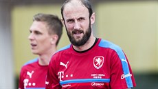 Obránce Roman Hubník budí respekt i p�i tréninku �eské reprezentace.