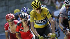 Sedmnáctá etapa Tour de France. Ve �lutém d�e lídr celkového po�adí Chris...