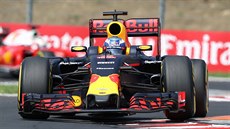 Australan Daniel Ricciardo udrel na Hungaroringu pozici z kvalifikace a do...