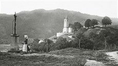 Pohled na Valtíov nedaleko Ústí nad Labem. Kolem roku 1905. Autorem snímku je...