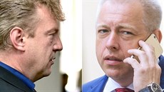 �éf ostravské expozitury ÚOOZ Ji�í Komárek (vlevo) a ministr vnitra Milan...