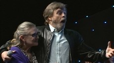 Mark Hamill a Carrie Fisherová na londýnském setkání celebrit Hvzdných válek