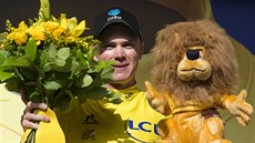 U po 41. si Chris Froome oblékl lutý trikot pro vedoucího mue Tour de France.