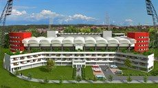 Takto by m�l podle vizualizace jihlavský fotbalový stadion vypadat. V nové...