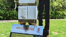 Dalí hmyzí hotel shoel u áblického jezírka v Kobylisích. (ervenec 2016)