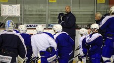 Momentka z tréninku hokejist� Komety Brno