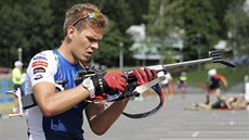eský biatlonista Adam Václavík trénuje v Novém Mst na Morav.