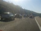 Kolony aut na chorvatské dálnici A1, tunel Sveti Rok (30.7.2016)