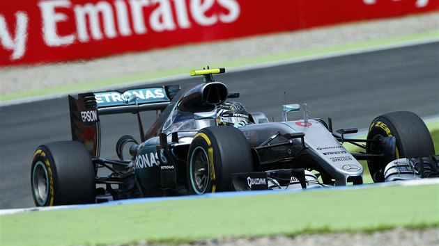 Nico Rosberg v kvalifikaci na Velkou cenu Nmecka.