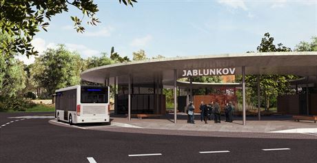 Vizualizace nové podoby autobusového nádraí v Jablunkov.