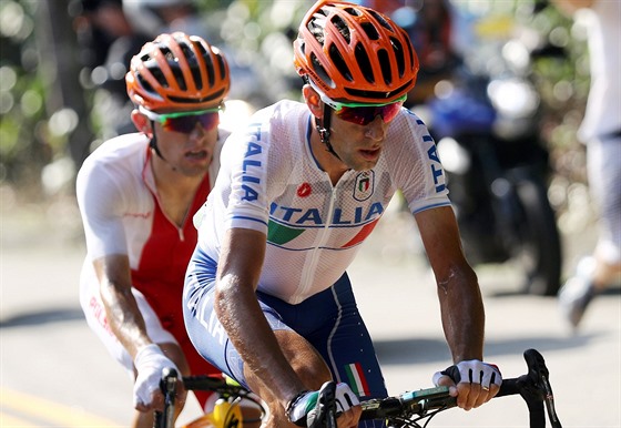 Vincenzo Nibali bhem olympijského závodu v Riu