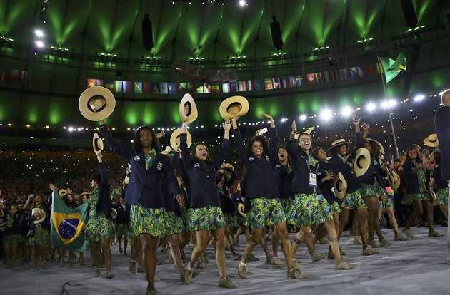 Brazlie na zahajovacm ceremonilu olympidy (Rio de Janeiro, 5. srpna 2016)