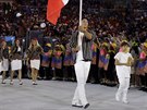 Judista Luká Krpálek byl vlajkonoem eské olympijské výpravy v Riu.
