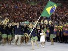 DOMÁCÍ. Brazilská výprava uzavela defilé sportovc pi zahájení olympijských...