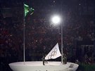 K brazilské vlajce stoupá také olympijský prapor. Hry v Riu jsou zahájeny.