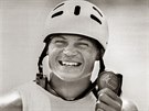 Vodní slalomá Luká Pollert se zlatou medailí z Barcelony 1992.