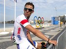 Silniní cyklista Zdenk tybar v cíli olympijského závodu. (6. srpna 2016)