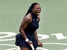 Americká tenistka Serena Williamsová v olympijském utkání s Australankou Darjou...
