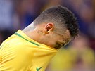 Brazilský fotbalový útoník Neymar po bezbrankové remíze s Irákem. (8. srpna...