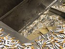 V brnnsk spalovn zaali likvidovat 118 milion cigaret