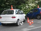 U Libínského Sedla na Prachaticku se srazily Opel Corsa a Opel Astra. idi...