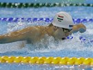 Maarská plavkyn Katinka Hosszúová v olympijském bazénu