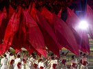 Momentka ze slavnostního zahájení olympiády v Riu