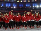 Kanada na zahajovacím ceremoniálu olympiády (Rio de Janeiro, 5. srpna 2016)