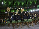 Brazílie na zahajovacím ceremoniálu olympiády (Rio de Janeiro, 5. srpna 2016)