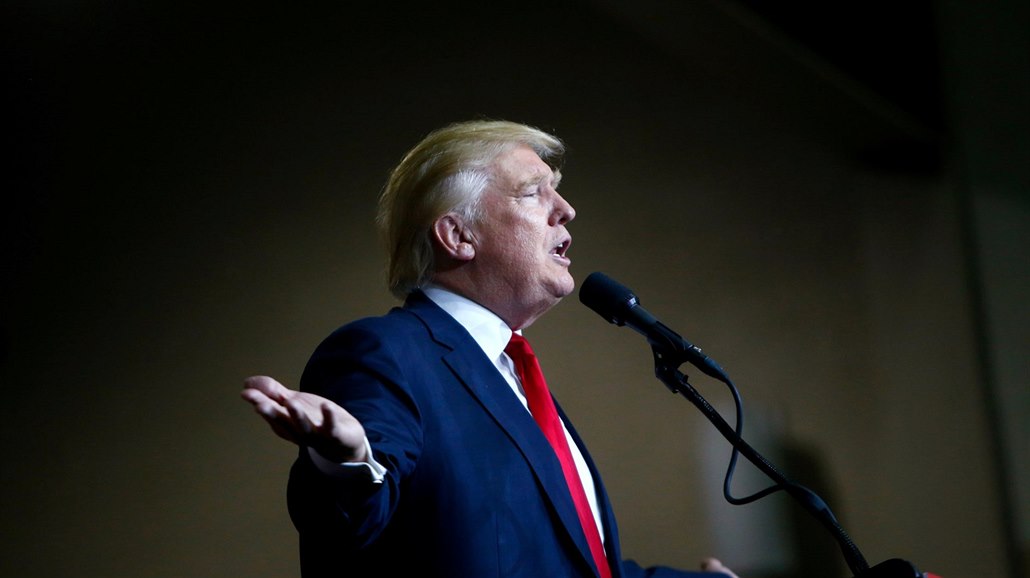 Republikánský kandidát  prezidenta USA Donald Trump na mítinku v Pensylvánii...