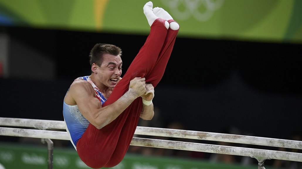 �eský gymnasta David Jessen v neúsp�né kvalifikaci na olympijských hrách v Riu...