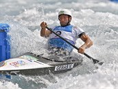 esk vodn slalom Vtzslav Gebas v olympijskm zvod kano C1. (7. srpna...