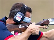 Český střelec David Kostelecký při olympijské kvalifikaci v Riu. (8. srpna 2016)